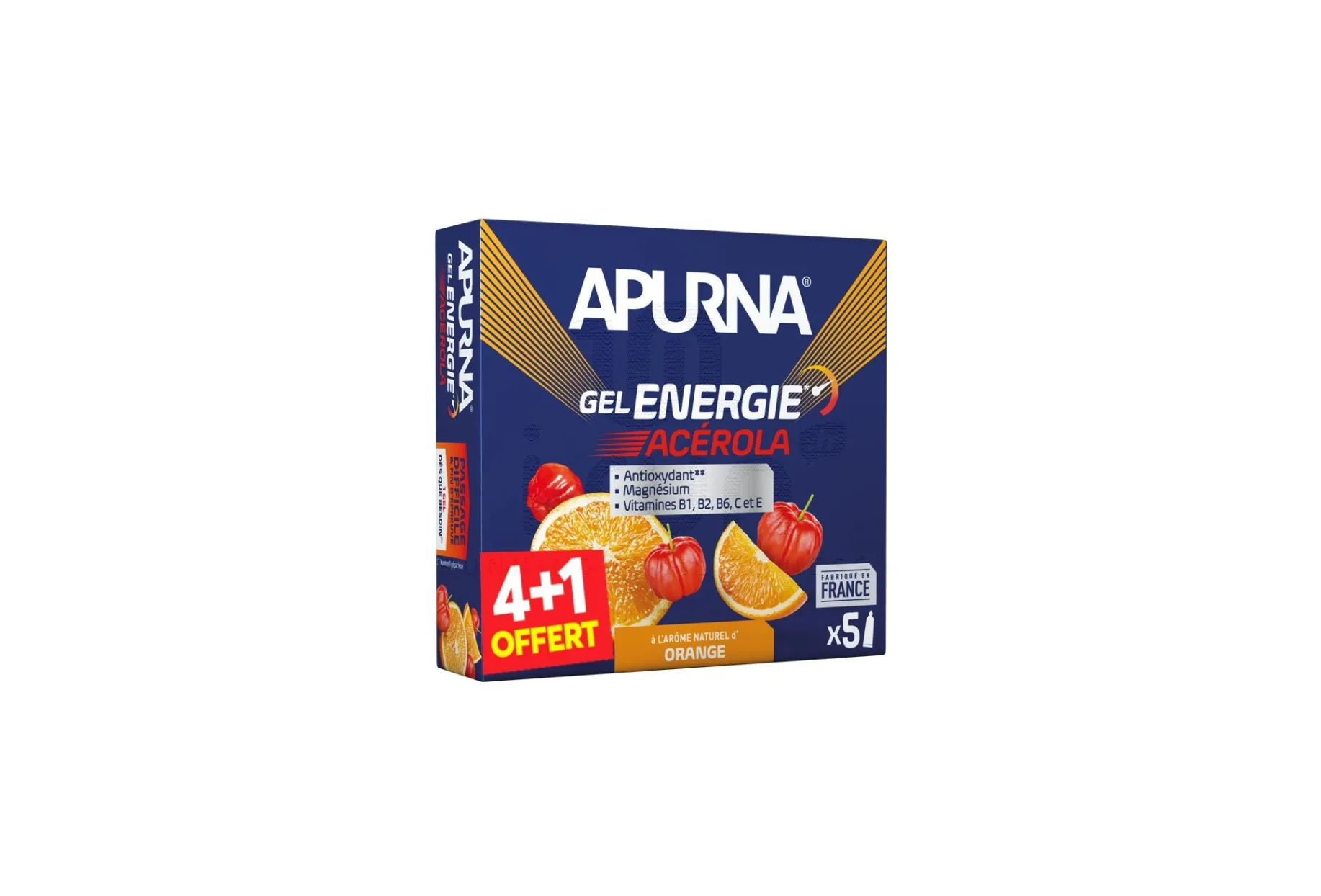 Apurna pack de geles energéticos - acerola 4+1