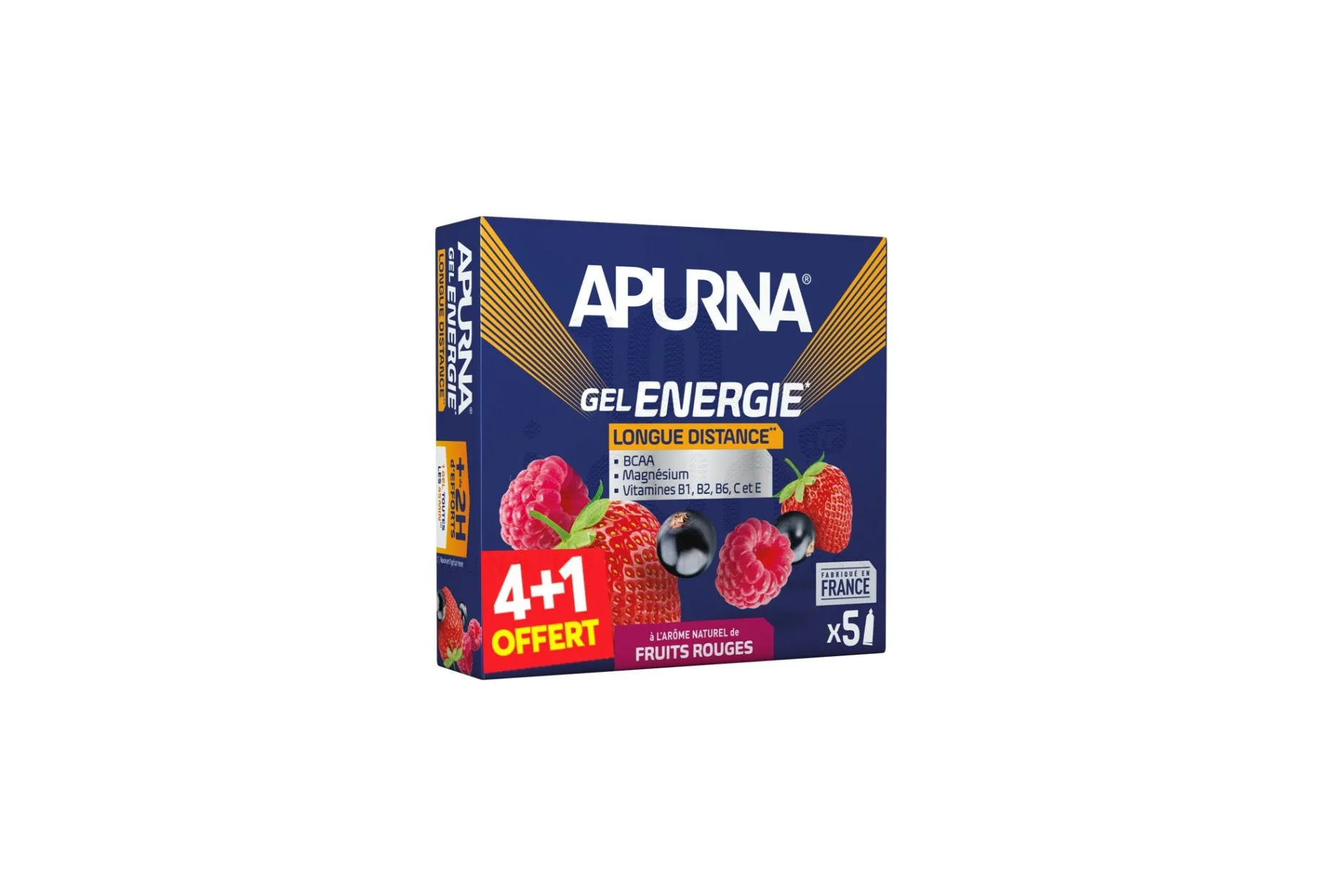 Apurna Pack de geles +2h frutos rojos 4+1