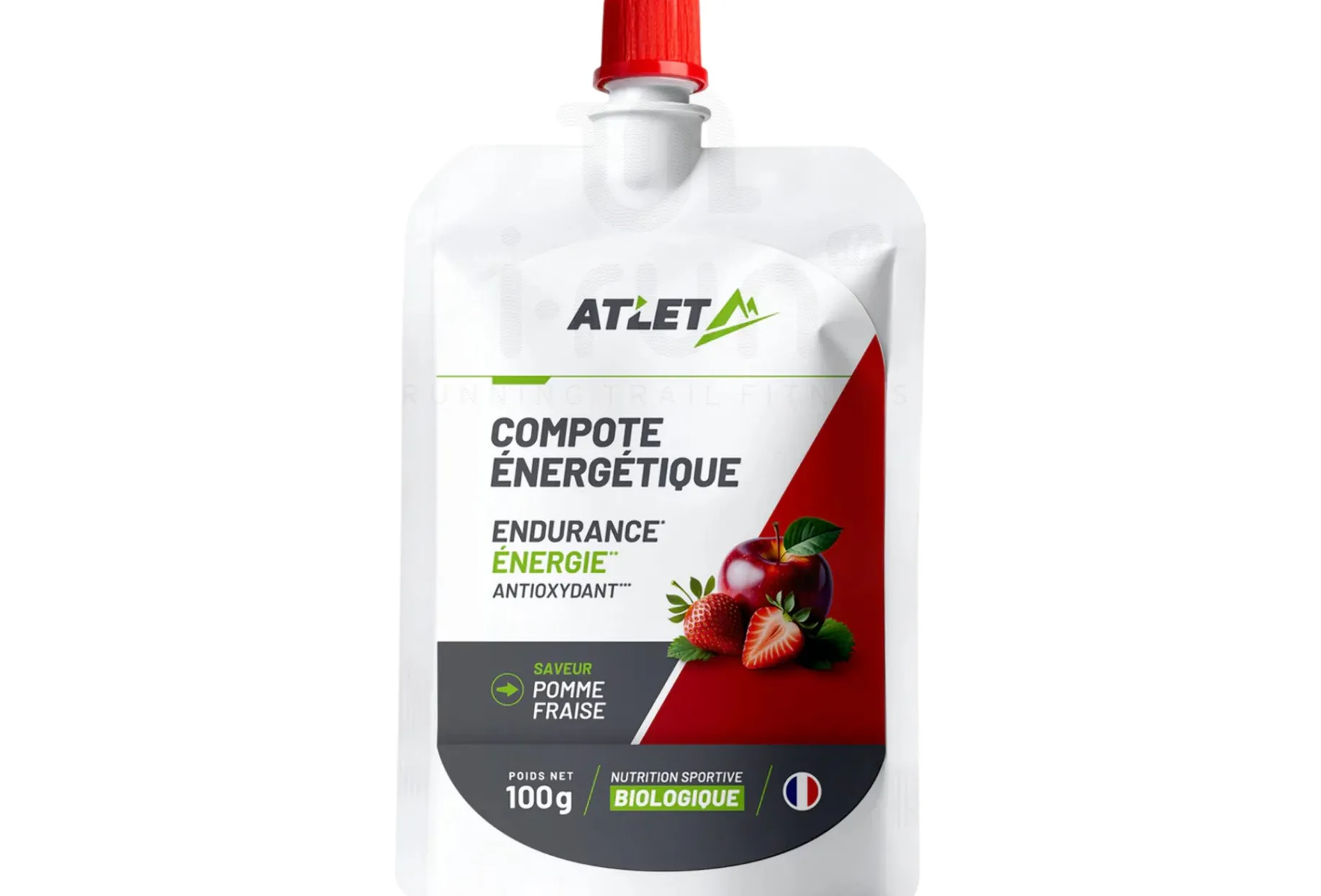 Atlet compota energética bio - manzana y fresa