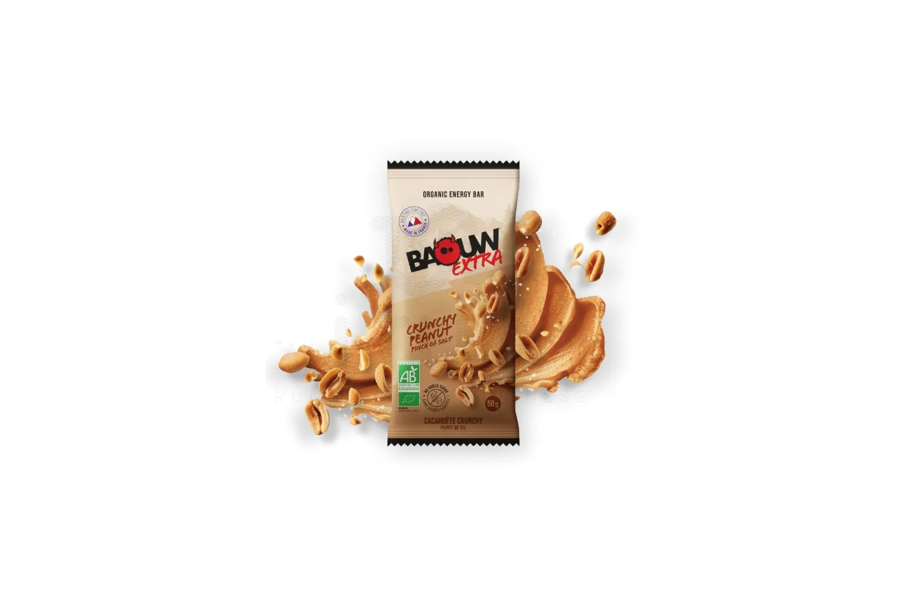 Baouw Barre énergétique bio Extra - Olive - Cajou Cacahuete crunchy