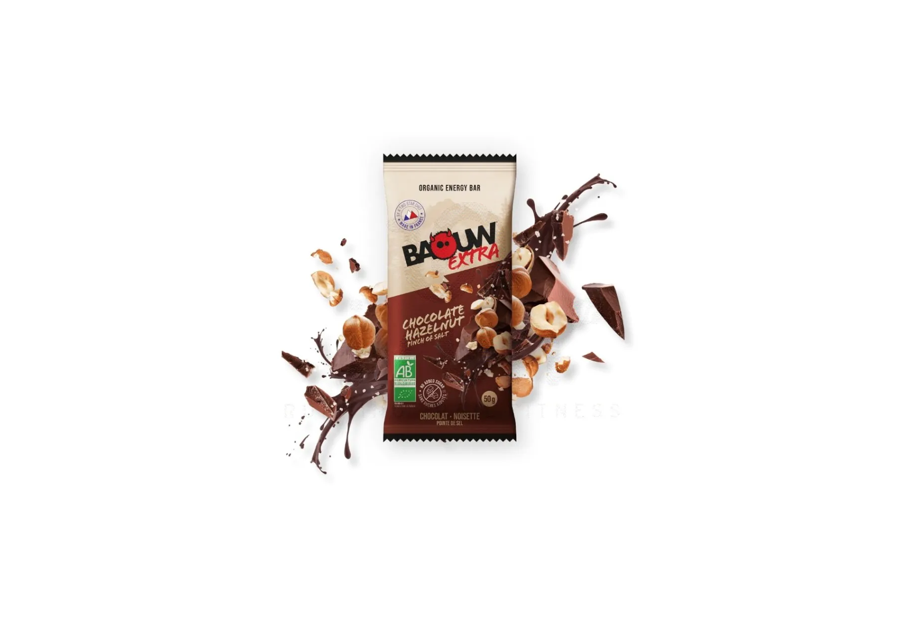 Baouw barrita energética bio Extra - chocolate y avellana