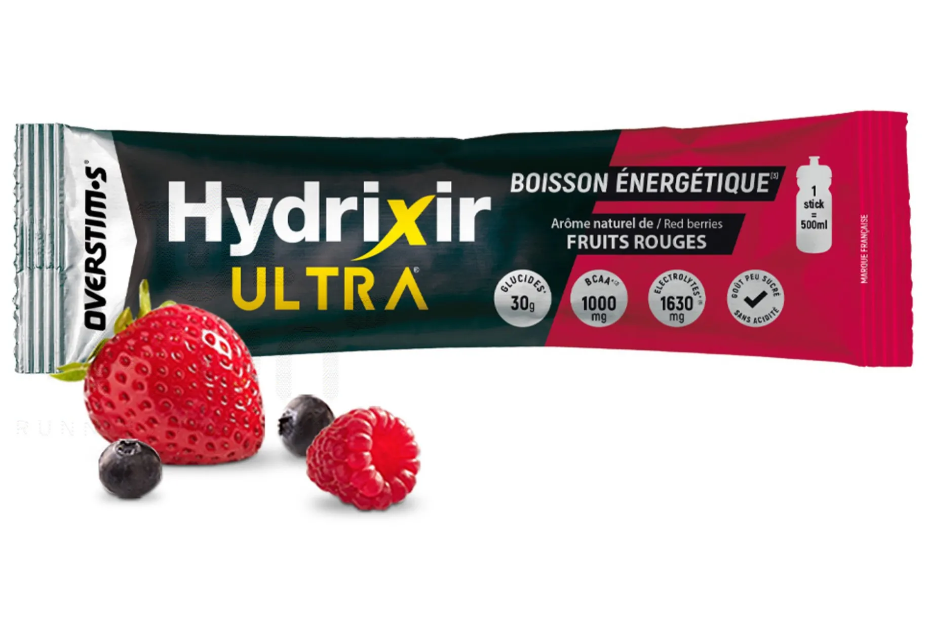 OVERSTIMS bebida energética Hydrixir Ultra Frutos rojos - 1 sobre