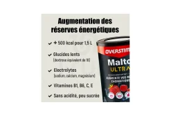 OVERSTIMS bebida Malto Ultra 450 g - Frutos rojos