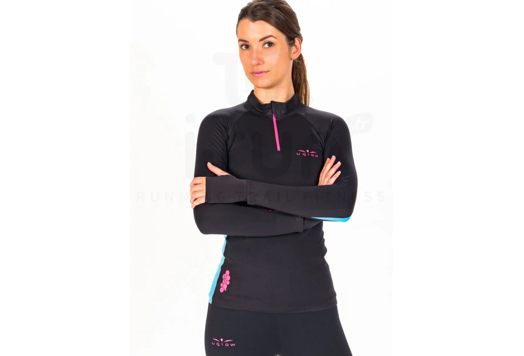 Uglow camiseta manga larga 1/2 Zip Brush