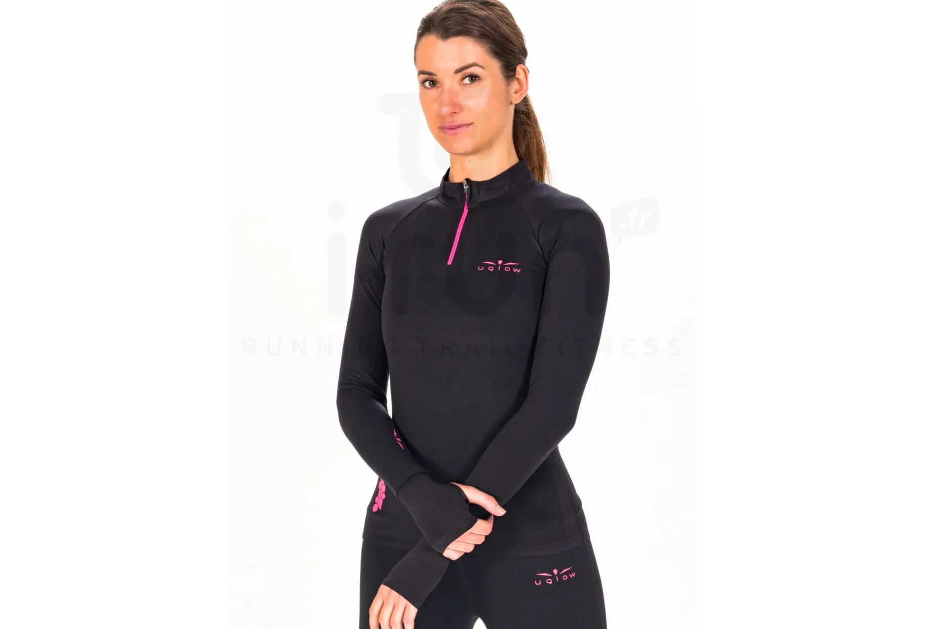 Uglow camiseta manga larga 1/2 Zip Brush